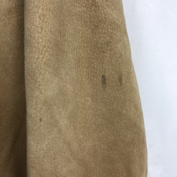 Vintage Trendy Winlit Tan Suede Faux Fur Lined Jacket Size Medium - Picture 4 of 16